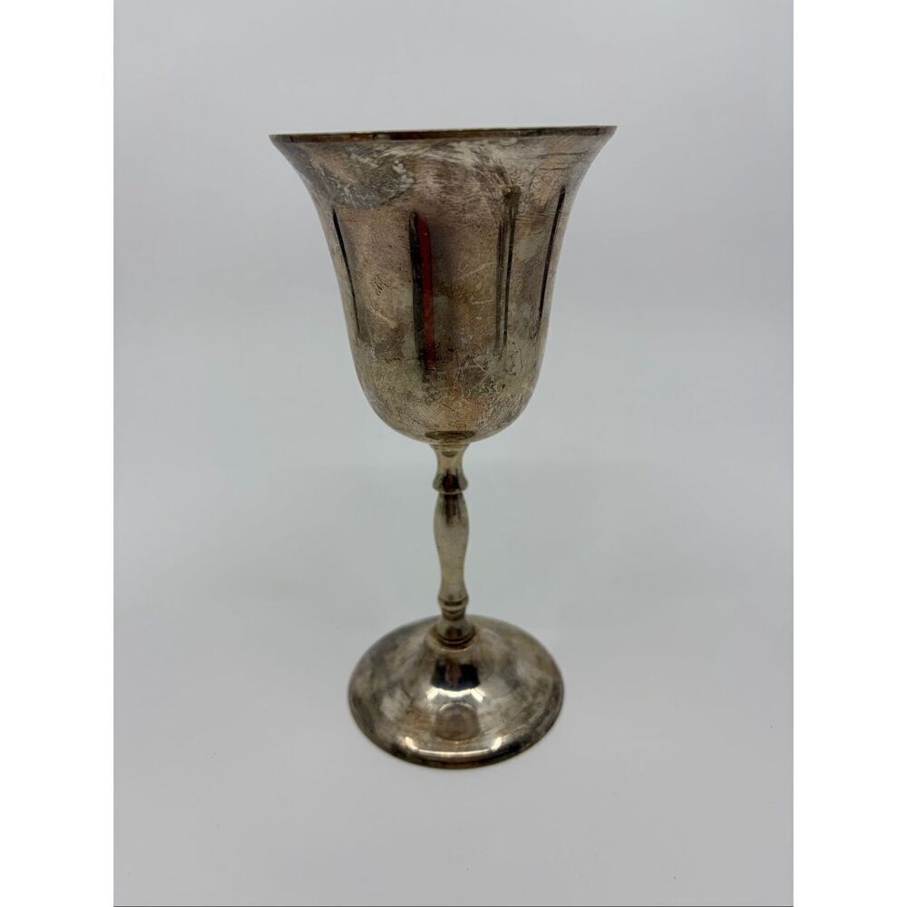 Vintage Silver Plated Goblet Made In India 6.25”